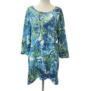 Oli And Sofia Womens Sweater Top‎ Extra Large Blue Lightweight Boho Butterfly